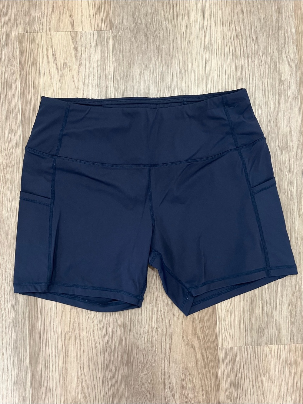 Jugofar Navy Blue High Rise Biker Shorts Side Pockets XL